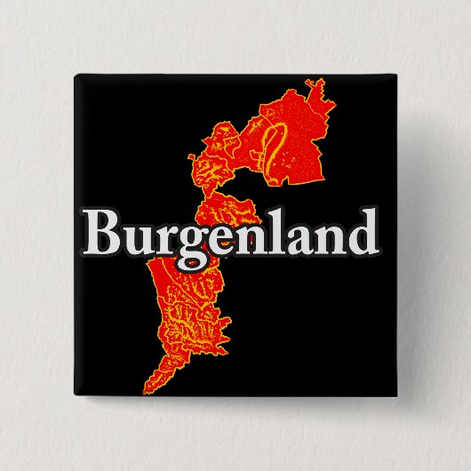 Burgenland Vierkante Button 5,1 Cm (Voorkant)