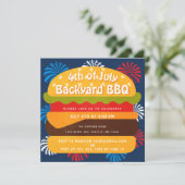 Burger 4 juli Cookout Kaart (Staand voorkant)