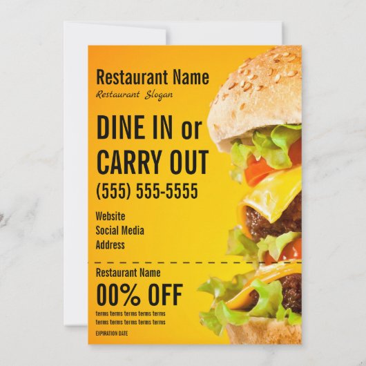 Burger 5x7 brochure kaart (Achterkant)