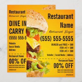 Burger 5x7 brochure kaart