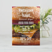 Burger 5x7 brochure kaart (Staand voorkant)