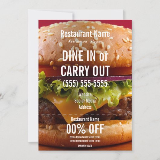 Burger 5x7 brochure kaart (Achterkant)