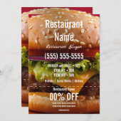 Burger 5x7 brochure kaart (Voorkant / Achterkant)