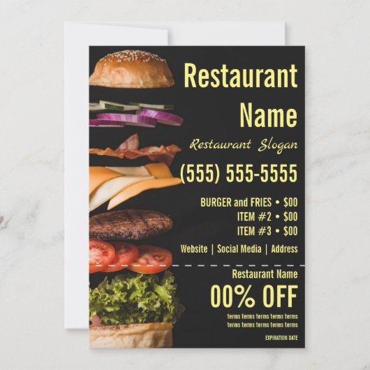 Burger 5x7 brochure kaart (Voorkant)