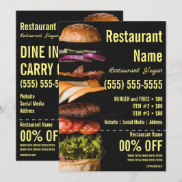 Burger 5x7 brochure kaart