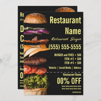 Burger 5x7 brochure kaart