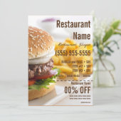 Burger 5x7 Flyer Kaart (Staand voorkant)