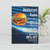 Burger 5x7 Flyer Kaart (Staand voorkant)