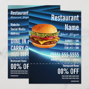 Burger 5x7 Flyer Kaart