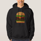 Burger 8 bit Retro Pixel ByteGrilled Cheeseburger  Hoodie (Voorkant)