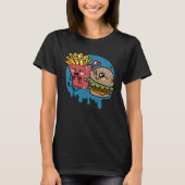 Burger And Fries Bestfriends Perfect Combo Grilled T-shirt (Voorkant)