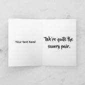 Burger and Fries Valentine's Day Card Kaart (Binnen)