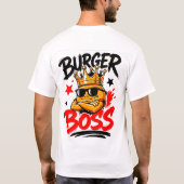 🍔 Burger Baas Creatief Restaurant Manager 👑 T-shirt (Achterkant)