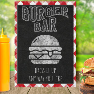 Burger Bar I Do BBQ Sign. Poster
