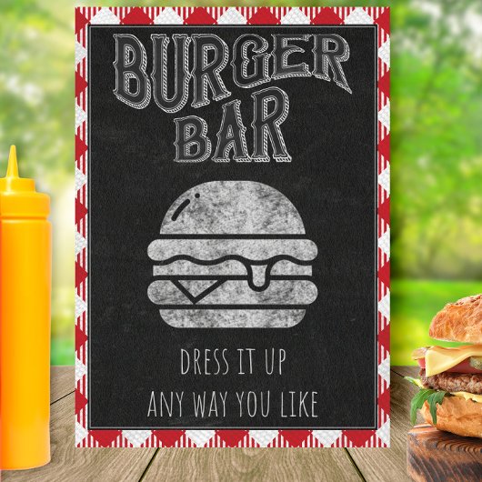 Burger Bar Ik Doe BBQ Bord Poster