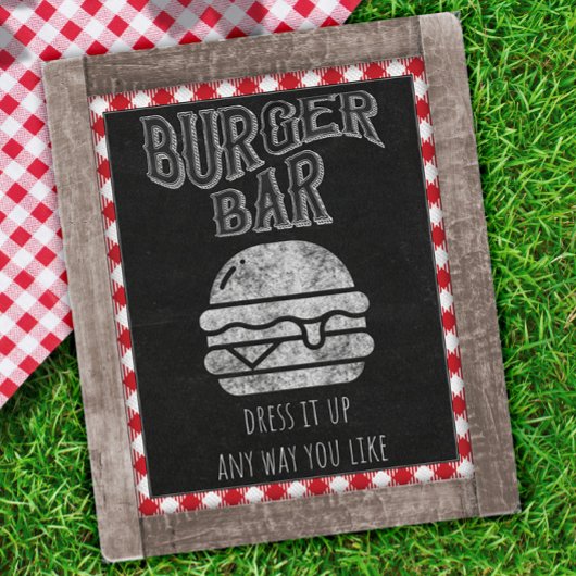 Burger Bar Ik Doe BBQ Bord Poster