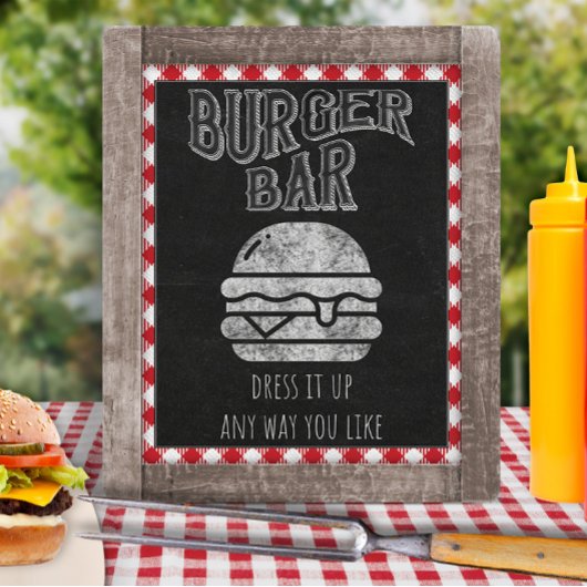 Burger Bar Ik Doe BBQ Bord Poster