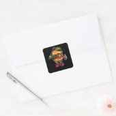 Burger Bastard Vierkante Sticker (Envelop)