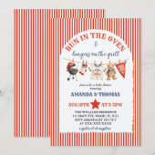 Burger BBQ Beer Baby Shower Kaart (Voorkant / Achterkant)