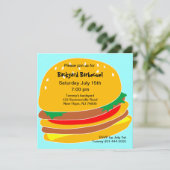 Burger BBQ Party Invitation Kaart (Staand voorkant)