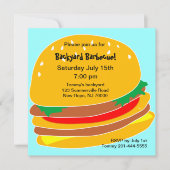 Burger BBQ Party Invitation Kaart (Voorkant)