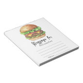 Burger BBQ Time Capsule Bericht Notitieblok (Schuin)