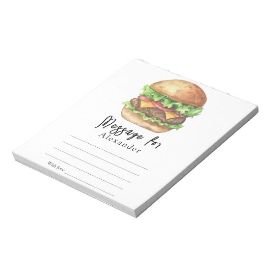 Burger BBQ Time Capsule Bericht Notitieblok (Linkerzijde)