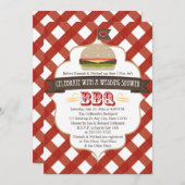 Burger BBQ Wedding Shower-uitnodigingen Kaart (Voorkant / Achterkant)