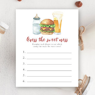 Burger beer baby shower Guess de lieve puinhoop sp