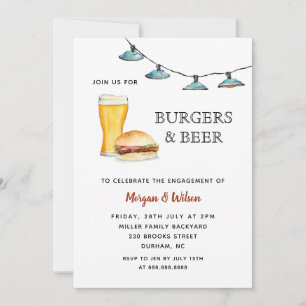 Burger & Beer Engagement Party Aankondiging