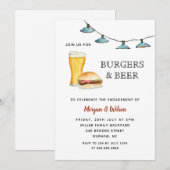 Burger & Beer Engagement Party Aankondiging (Voorkant / Achterkant)