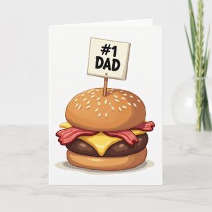 Burger Beste Papa Illustratiekaart Kaart