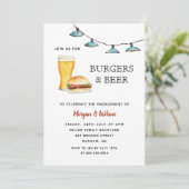 Burger & Bier verlovingsfeest Aankondiging (Staand voorkant)