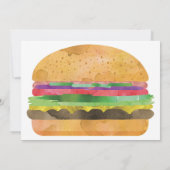 Burger Birthday Celebration Party Kaart (Achterkant)