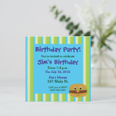 Burger Birthday Party - Uitnodigingen (Staand voorkant)
