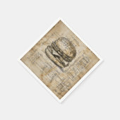 Burger -blauwdruk servet (Hoek)