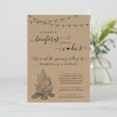 Burger & Bonfire Voordat ik doe paar Vrijgezellenf Kaart (Staand voorkant)