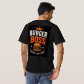 🍔 Burger Boss Grill Restaurant Teamleider 👑 T-shirt (Achterkant volledig)