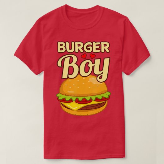 Burger Boy Cheeseburger Hamburger Food Lover T-shirt (Design voorkant)