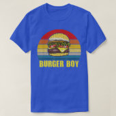 Burger Boy Cheeseburger Hamburger Lover Retro Vin T-shirt (Design voorkant)
