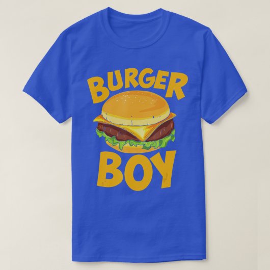 Burger Boy houdt van Cheeseburger en Hamburger T-shirt (Design voorkant)