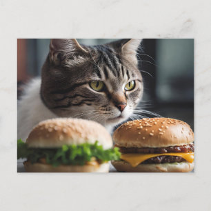 Burger Buddy - kattenkunst Briefkaart