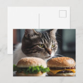 Burger Buddy - kattenkunst Briefkaart (Voorkant / Achterkant)