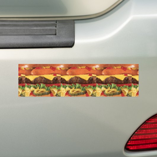 burger bumpersticker (Op auto)