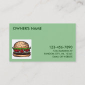 Burger Business aanpasbare visitekaartjes (Achterkant)