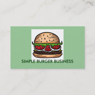 Burger Business aanpasbare visitekaartjes