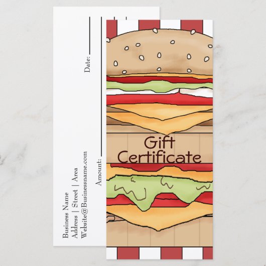 Burger Cadeaubon (Voorkant / Achterkant)
