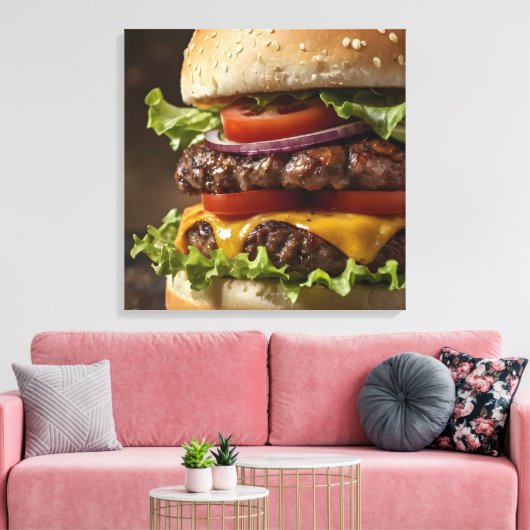 Burger Canvas Afdruk (Insitu (Woonkamer))