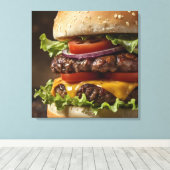 Burger Canvas Afdruk (Insitu (Houten vloer))