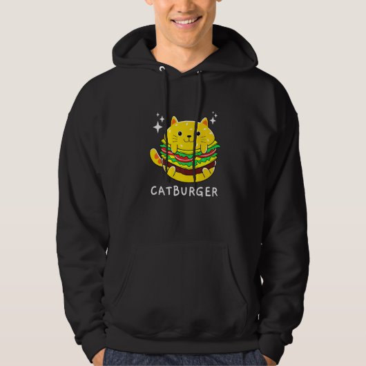 Burger Cat Foodie Hoodie (Voorkant)
